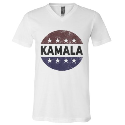 Vintage Kamala Harris 2024 For President Election Campaign Vneck V-Neck T-Shirt