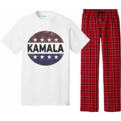 Vintage Kamala Harris 2024 For President Election Campaign Vneck Pajama Set