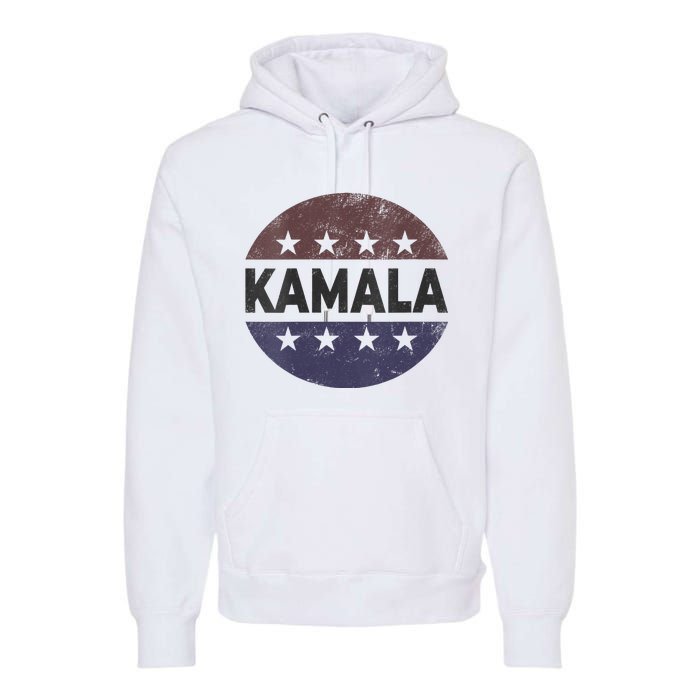 Vintage Kamala Harris 2024 For President Election Campaign Vneck Premium Hoodie