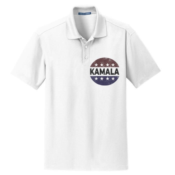 Vintage Kamala Harris 2024 For President Election Campaign Vneck Dry Zone Grid Polo