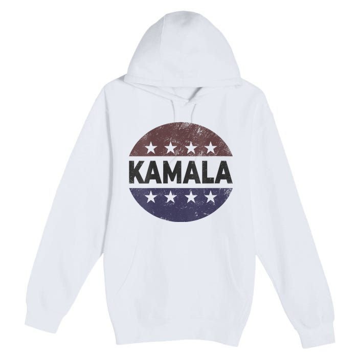 Vintage Kamala Harris 2024 For President Election Campaign Vneck Premium Pullover Hoodie