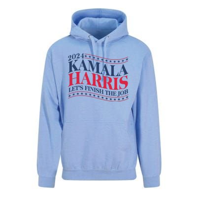 Vote Kamala Harris 2024 Finish The Job Unisex Surf Hoodie