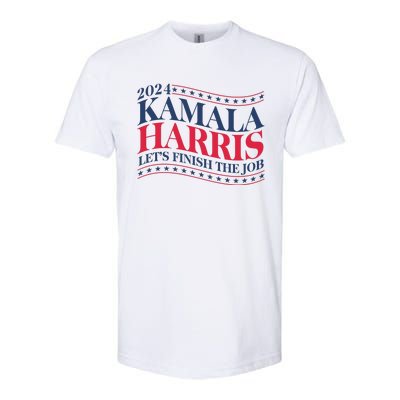 Vote Kamala Harris 2024 Finish The Job Softstyle CVC T-Shirt