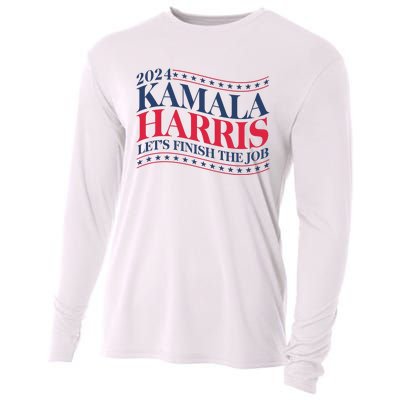 Vote Kamala Harris 2024 Finish The Job Cooling Performance Long Sleeve Crew