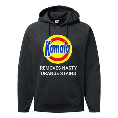 Vote Kamala Harris 2024 Removes Nasty Orange Stains Performance Fleece Hoodie