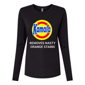 Vote Kamala Harris 2024 Removes Nasty Orange Stains Womens Cotton Relaxed Long Sleeve T-Shirt