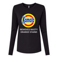 Vote Kamala Harris 2024 Removes Nasty Orange Stains Womens Cotton Relaxed Long Sleeve T-Shirt