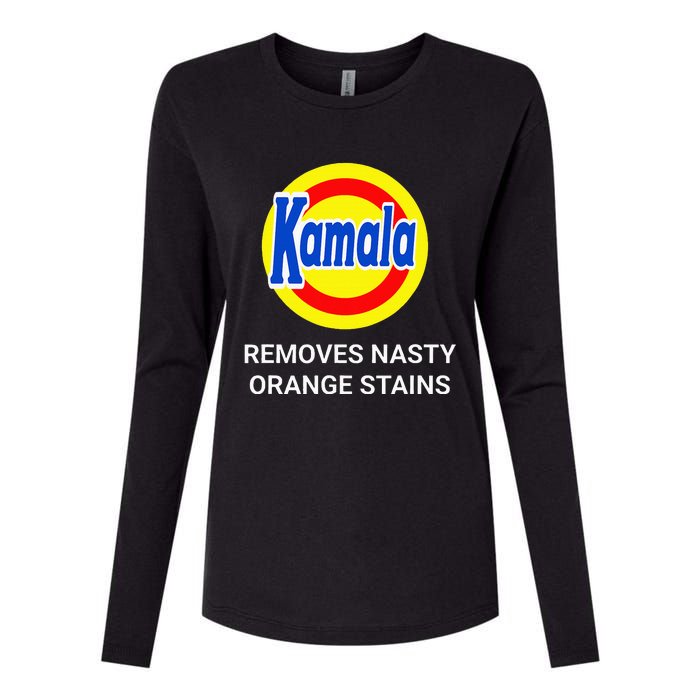 Vote Kamala Harris 2024 Removes Nasty Orange Stains Womens Cotton Relaxed Long Sleeve T-Shirt