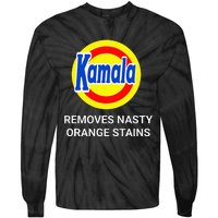 Vote Kamala Harris 2024 Removes Nasty Orange Stains Tie-Dye Long Sleeve Shirt