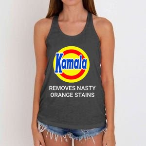 Vote Kamala Harris 2024 Removes Nasty Orange Stains Women's Knotted Racerback Tank