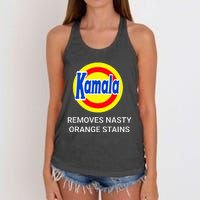 Vote Kamala Harris 2024 Removes Nasty Orange Stains Women's Knotted Racerback Tank