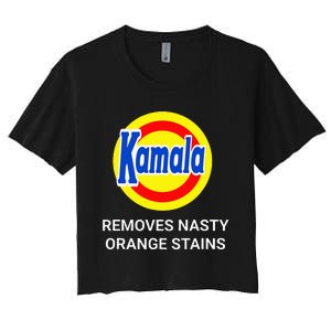 Vote Kamala Harris 2024 Removes Nasty Orange Stains Women's Crop Top Tee