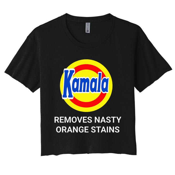 Vote Kamala Harris 2024 Removes Nasty Orange Stains Women's Crop Top Tee