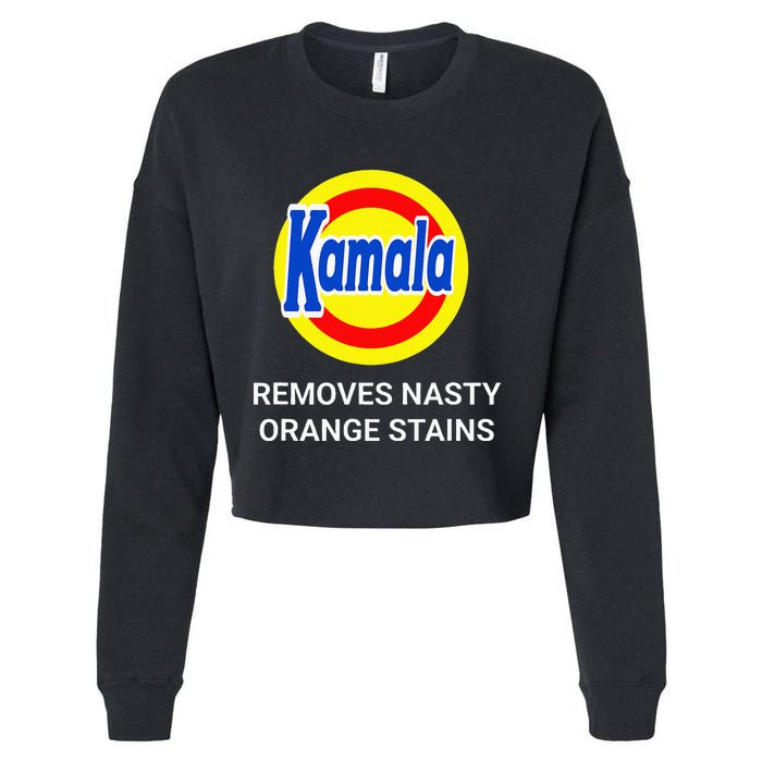 Vote Kamala Harris 2024 Removes Nasty Orange Stains Cropped Pullover Crew