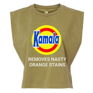 Vote Kamala Harris 2024 Removes Nasty Orange Stains Garment-Dyed Women's Muscle Tee