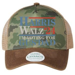 Vote Kamala Harris Walz 2024 Im Voting For Gus Dad Legacy Tie Dye Trucker Hat