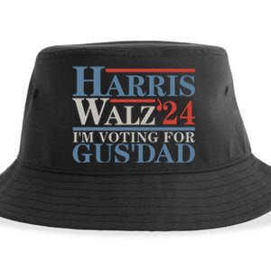 Vote Kamala Harris Walz 2024 Im Voting For Gus Dad Sustainable Bucket Hat