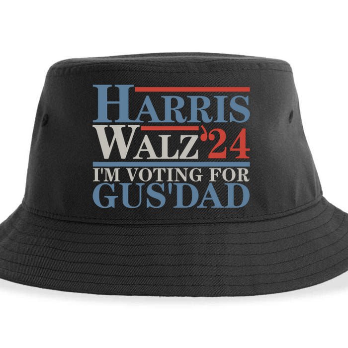 Vote Kamala Harris Walz 2024 Im Voting For Gus Dad Sustainable Bucket Hat