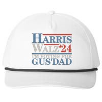 Vote Kamala Harris Walz 2024 Im Voting For Gus Dad Snapback Five-Panel Rope Hat