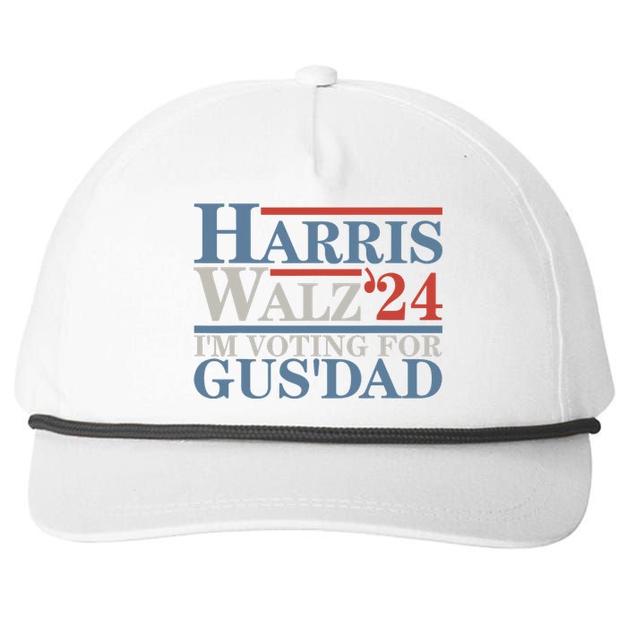 Vote Kamala Harris Walz 2024 Im Voting For Gus Dad Snapback Five-Panel Rope Hat