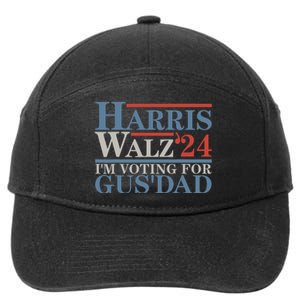 Vote Kamala Harris Walz 2024 Im Voting For Gus Dad 7-Panel Snapback Hat