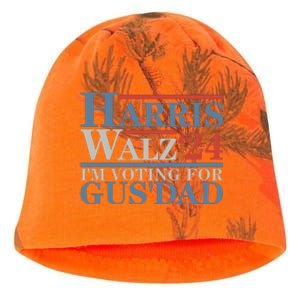 Vote Kamala Harris Walz 2024 Im Voting For Gus Dad Kati - Camo Knit Beanie