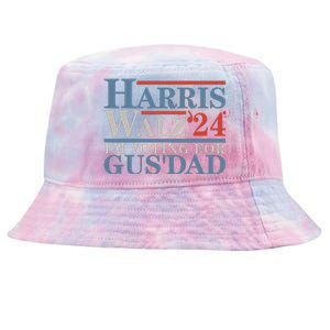 Vote Kamala Harris Walz 2024 Im Voting For Gus Dad Tie-Dyed Bucket Hat