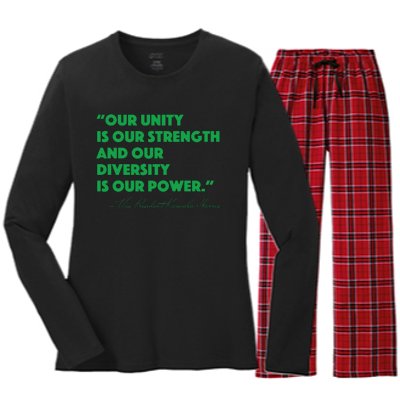 Vp Kamala Harris Quote Women's Long Sleeve Flannel Pajama Set 