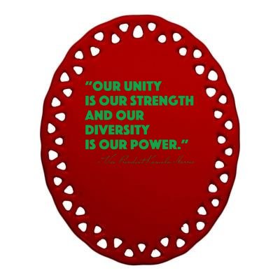 Vp Kamala Harris Quote Ceramic Oval Ornament