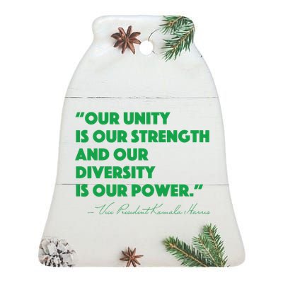 Vp Kamala Harris Quote Ceramic Bell Ornament