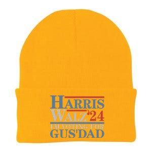 Vote Kamala Harris Walz 2024 IM Voting For Gus Dad Knit Cap Winter Beanie