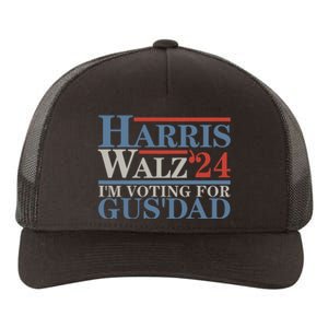 Vote Kamala Harris Walz 2024 IM Voting For Gus Dad Yupoong Adult 5-Panel Trucker Hat