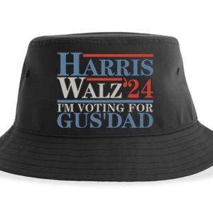 Vote Kamala Harris Walz 2024 IM Voting For Gus Dad Sustainable Bucket Hat