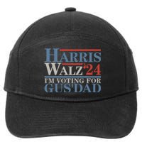 Vote Kamala Harris Walz 2024 IM Voting For Gus Dad 7-Panel Snapback Hat