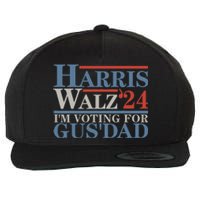 Vote Kamala Harris Walz 2024 IM Voting For Gus Dad Wool Snapback Cap