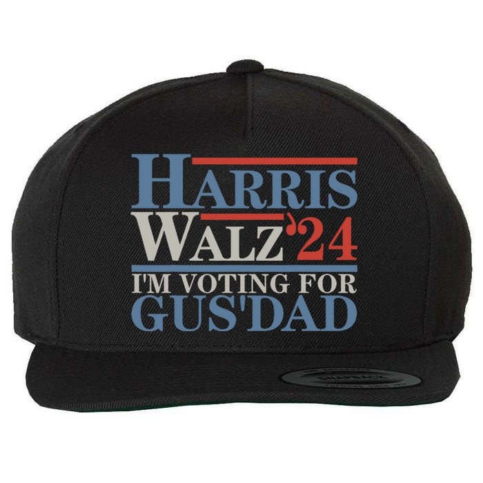 Vote Kamala Harris Walz 2024 IM Voting For Gus Dad Wool Snapback Cap