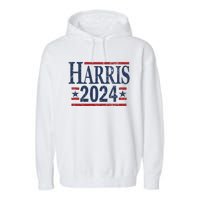 Vintage Kamala Harris 2024 Garment-Dyed Fleece Hoodie