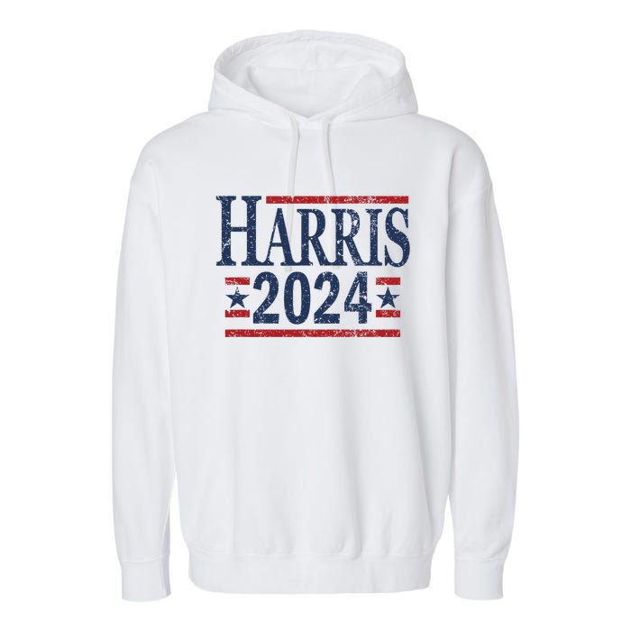 Vintage Kamala Harris 2024 Garment-Dyed Fleece Hoodie