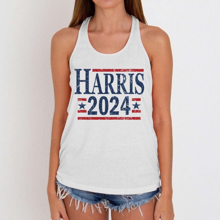 Vintage Kamala Harris 2024 Women's Knotted Racerback Tank