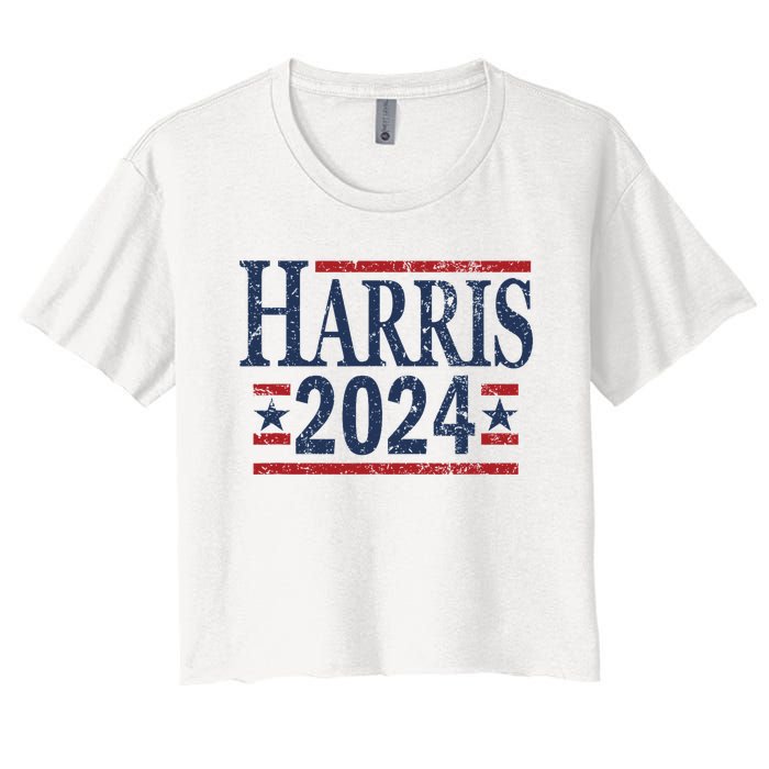 Vintage Kamala Harris 2024 Women's Crop Top Tee