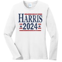 Vintage Kamala Harris 2024 Ladies Long Sleeve Shirt