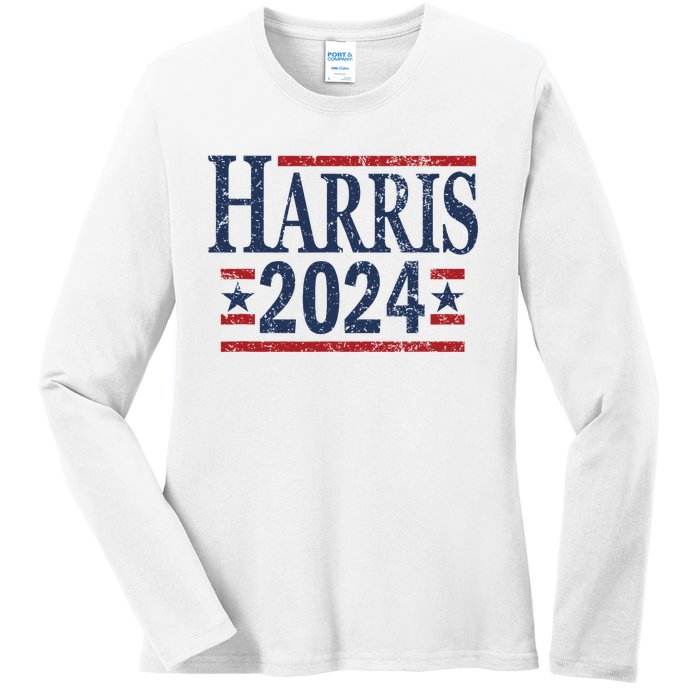 Vintage Kamala Harris 2024 Ladies Long Sleeve Shirt