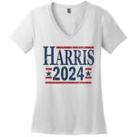 Vintage Kamala Harris 2024 Women's V-Neck T-Shirt