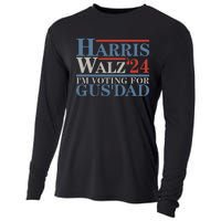 Vote Kamala Harris Walz 2024 IM Voting For Gus Dad Cooling Performance Long Sleeve Crew