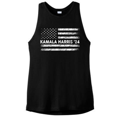 Vintage Kamala Harris 2024 For President Election Campaign Gift Ladies PosiCharge Tri-Blend Wicking Tank