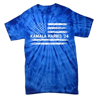 Vintage Kamala Harris 2024 For President Election Campaign Gift Tie-Dye T-Shirt