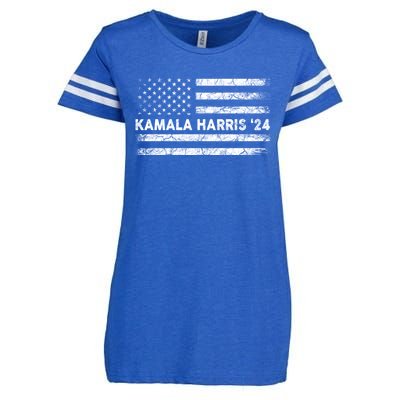 Vintage Kamala Harris 2024 For President Election Campaign Gift Enza Ladies Jersey Football T-Shirt