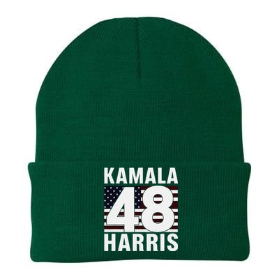 Vote Kamala Harris 48th 2024 For President Vintage Flag Knit Cap Winter Beanie