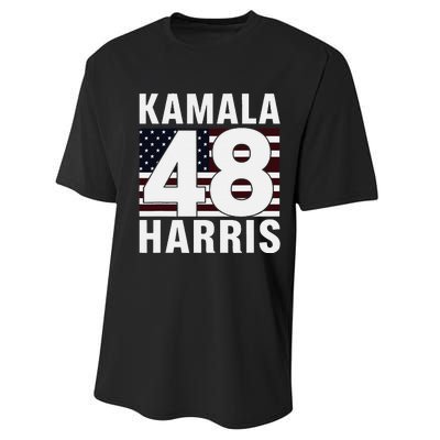 Vote Kamala Harris 48th 2024 For President Vintage Flag Performance Sprint T-Shirt