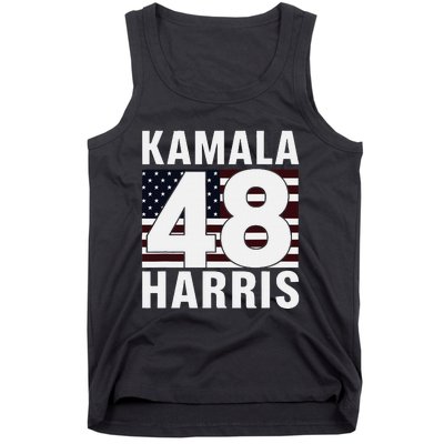 Vote Kamala Harris 48th 2024 For President Vintage Flag Tank Top